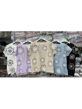 Bluzki damskie , size uni, paczka 12szt,mix kolor