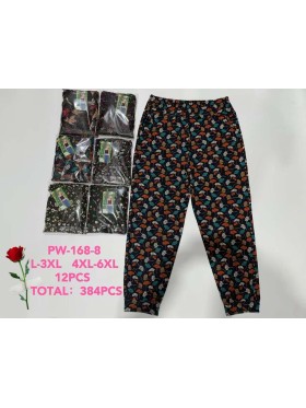 Spodnie damskie , size L-6Xl, paczka 12szt,MIX kolor