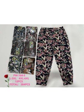 Spodnie damskie , size L-6Xl, paczka 12szt,MIX kolor