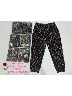 Spodnie damskie , size L-6Xl, paczka 12szt,MIX kolor