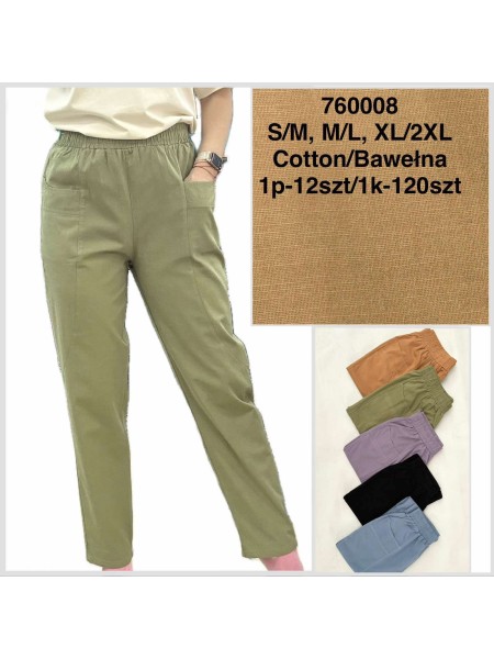 Spodnie damskie , size S-2Xl, paczka 12szt,MIX kolor