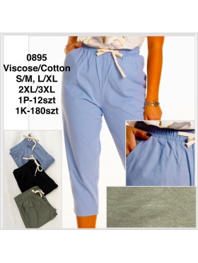 Spodnie damskie , size S-3Xl, paczka 12szt,MIX kolor