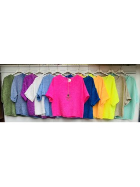 Bluzki damskie Włoskie, size UNI, paczka 6szt,MIX kolor