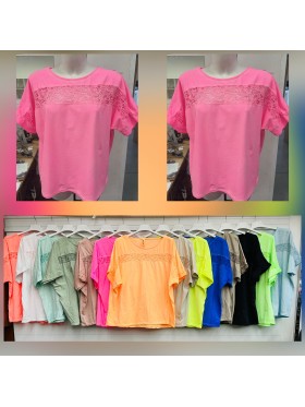 Bluzki damskie Włoskie, size UNI, paczka 6szt,MIX kolor