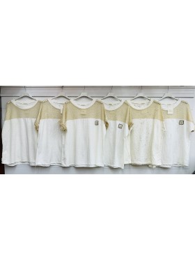 Bluzki damskie Włoskie, size UNI, paczka 6szt,MIX kolor