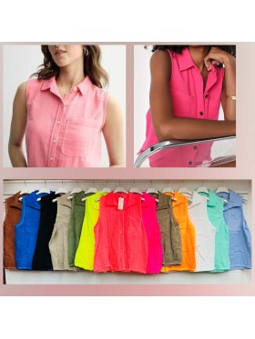 Bluzki damskie Włoskie, size UNI, paczka 6szt,MIX kolor