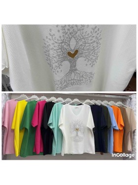 Bluzki damskie Włoskie, size UNI, paczka 6szt,MIX kolor