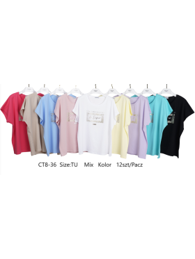 Bluzki damskie , size uni, paczka 12szt,Mix kolor