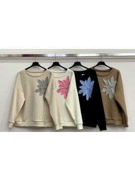 Bluzy damskie Włoski, size uni, paczka 6szt, mix kolor