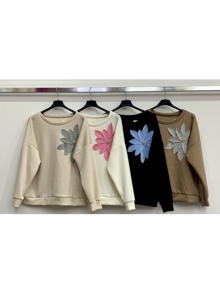 Bluzy damskie Włoski, size uni, paczka 6szt, mix kolor