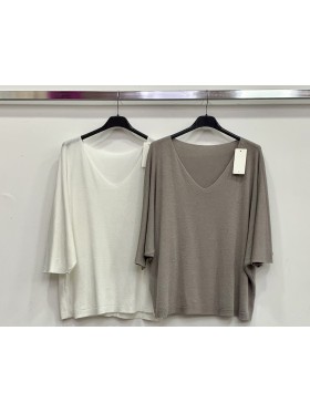 Bluzki damskie Włoski, size uni, paczka 6szt, mix kolor