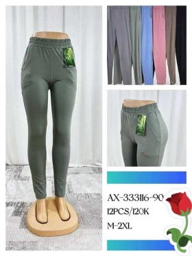 Spodnie damskie, size m-2xl, paczka 12szt, mix kolor