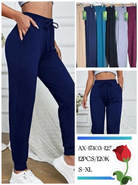 Spodnie damskie, size s-xl, paczka 12szt, mix kolor