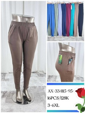 Spodnie damskie, size 3-6xl, paczka 16szt, ,mix kolor