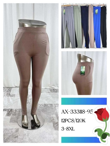 Spodnie damskie, size 3-8xl, paczka 12szt, mix kolor