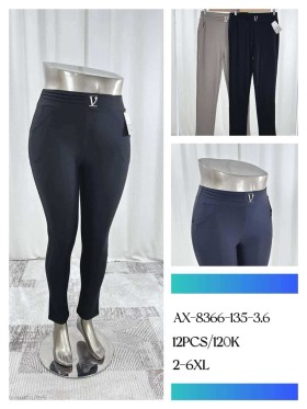 Spodnie damskie, size 2-6xl, paczka 12szt,mix kolor