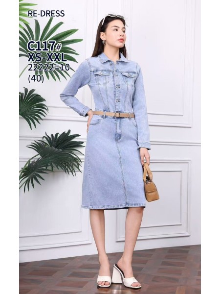Sukienki Jeansowe damskie  ,size xs-xl, paczka 10szt,
