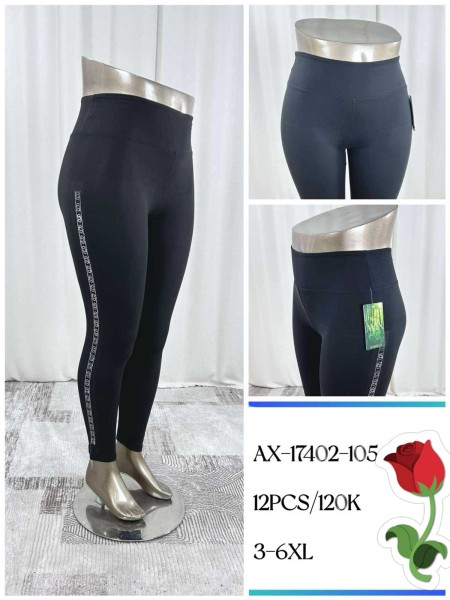 Legginsy damskie , size 3-6xl, paczka 12szt, 1 kolor