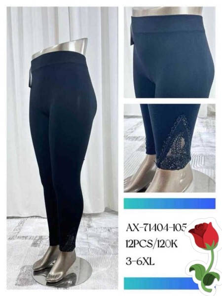 Legginsy damskie , size 3-6xl, paczka 12szt, 1 kolor