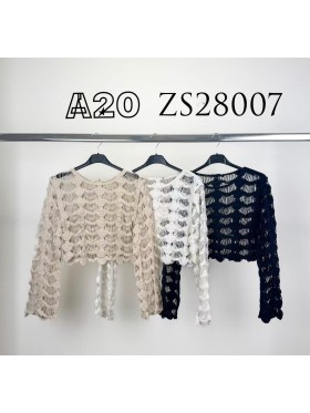Bluzki damskie Włoski, size uni, paczka 6szt, mix kolor