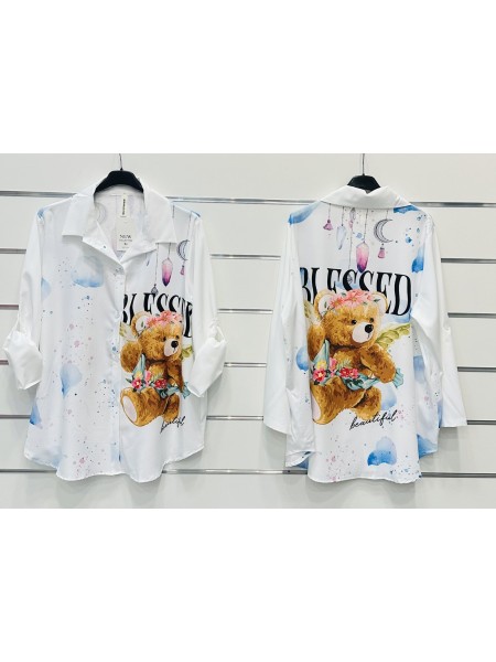 Koszule damskie Włoski, Oversize , paczka 6szt, mix kolor