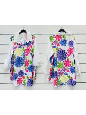 Koszule damskie Włoski, Oversize , paczka 6szt, mix kolor