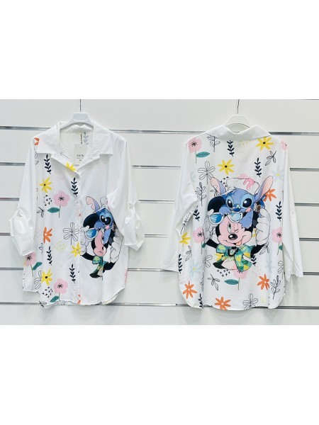 Koszule damskie Włoski, Oversize , paczka 6szt, mix kolor