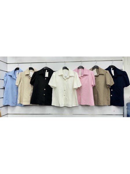 Bluzki damskie Włoski, size uni, paczka 6szt, mix kolor