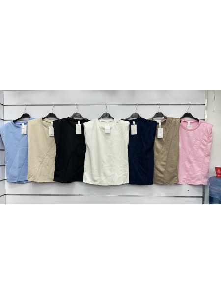 Bluzki damskie Włoski, size uni, paczka 6szt, mix kolor