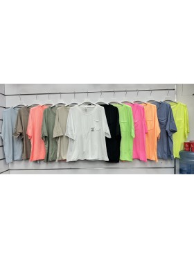 Bluzki damskie Włoski, size uni, paczka 6szt, mix kolor