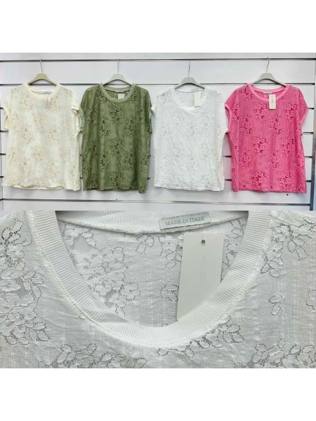 Bluzki damskie Włoski, size uni, paczka 6szt, mix kolor