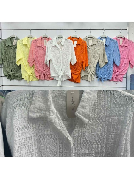Koszule damskie Włoski, size uni , paczka 6szt, mix kolor