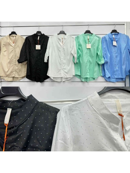 Koszule damskie Włoski, size uni , paczka 6szt, mix kolor