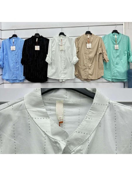 Koszule damskie Włoski, size uni , paczka 6szt, mix kolor