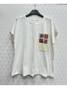 Bluzki damskie Włoski, size uni, paczka 6szt, mix kolor