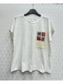 Bluzki damskie Włoski, size uni, paczka 6szt, mix kolor