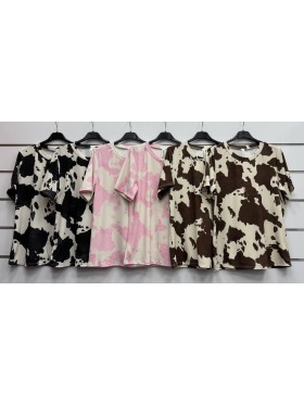Bluzki damskie Włoski, size uni, paczka 6szt, mix kolor