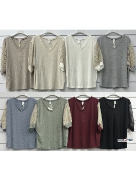 Bluzki damskie Włoskie , Size uni,paczka 6szt,mix kolor