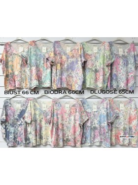 Bluzki damskie Włoskie , Size uni,paczka 6szt,mix kolor