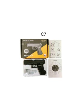 PISTOLET METALOWY. 3 SZT / PACZKA, KOLOR JAK NA ZDZIĘCIU