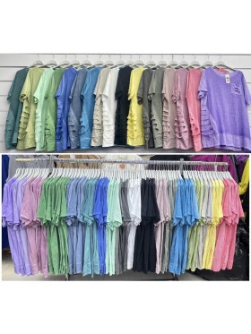 Bluzki damskie Włoski, size uni, paczka 6szt,mix kolor