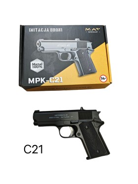 PISTOLET METALOWY. 3 SZT / PACZKA, KOLOR JAK NA ZDZIĘCIU