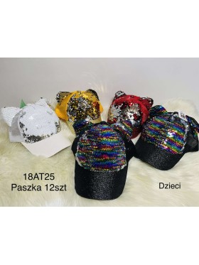 Czapki Dziecięce , paczka 12szt mix kolor