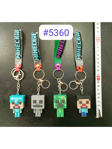 ZABAWKI BRELOK GUMOWY MINECRAFT . 24 SZT / PACZKA, KOLOR JAK NA ZDZIĘCIU