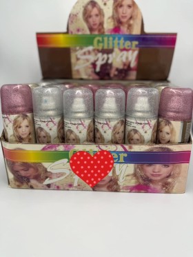ZABAWKI GLITTER SPRAY 24 SZT / PACZKA, KOLOR JAK NA ZDZIĘCIU