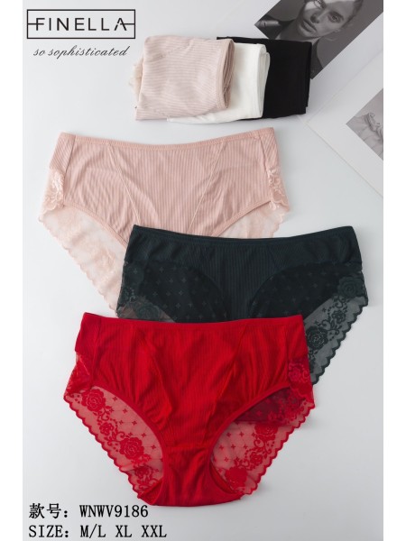 Majtki Damskie ,Size M-2XL ,Paczka 24szt ,mix kolor