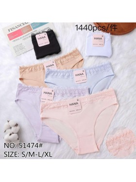 Majtki Damskie ,Size S-XL ,Paczka 24szt ,mix kolor