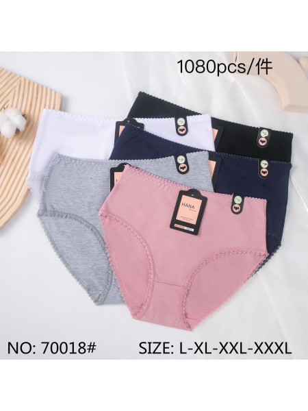 Majtki Damskie ,Size L-3XL ,Paczka 24szt ,mix kolor