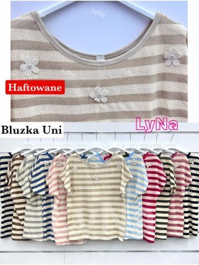 Bluzki damskie Włoskie , Size uni,paczka 6szt,mix kolor