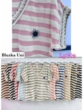 Bluzki damskie Włoskie , Size uni,paczka 6szt,mix kolor